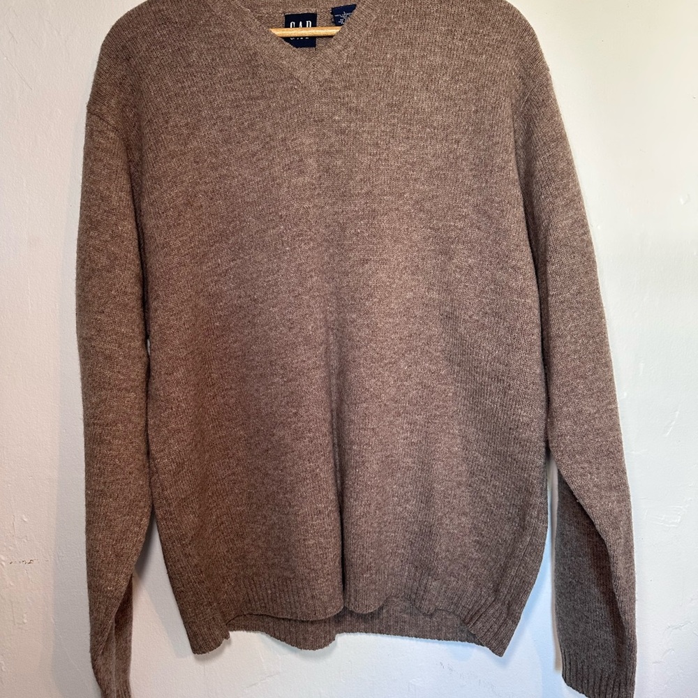 GAP Men's Tan V-Neck Sweater